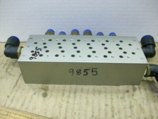 SMC 6 STATION SOLENOID VALVE MANIFOLD 5 PORT 