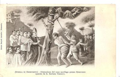 WITCH OF BENEVENTO_Destruction of the sacrilegious walnut operated by St. Barbato Bishop