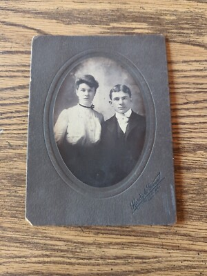 #ad #ad Rare Antique Cabinet Card Couple Photo Victorian Portrait 1800s Troy New York $21.25