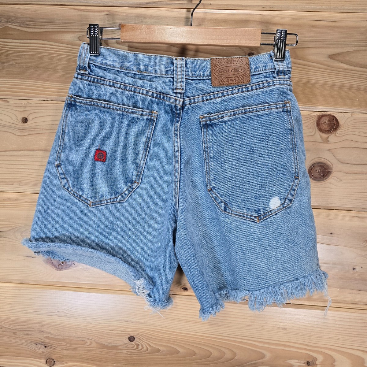 Rare Gotcha Denim Shorts Frayed 494 Unisex (34X14) Blue Rare Gotcha Denim Shorts Frayed 494 Unisex (34X14) Blue
