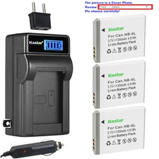 Kastar Battery LCD AC Charger for Canon NB-6L NB-6LH CB-2LY Canon PowerShot S120