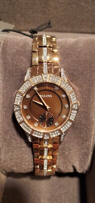 Bulova Phantom Crystal/Mother-of-Pearl Stainless Steel Women's