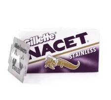Gillette Nacet Stainless Double Edge Safety Razor Blades made in Russia - 100ct