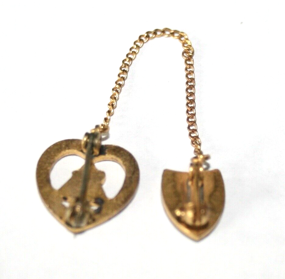 Vintage Ladies Moose Lodge Hat And Heart  Pin Vintage moose lodge brooch - Gem main image 4