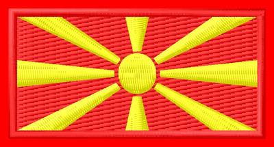  Flagge Mazedonien Flag Macedonia iron-on Aufnäher patch