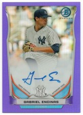 2014 Bowman Chrome Prospect Autographs Purple Gabriel Encinas RC Auto 04/10
