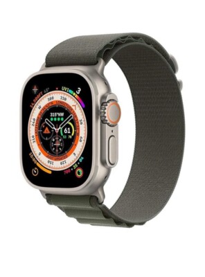 Apple Watch Ultra GPS Cellular 49mm Titanium Case Green Band