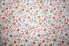 GOLD AND PINK FLOWERS  ON TAN FROM JOAN KESSLER - 100% COTTON FABRIC