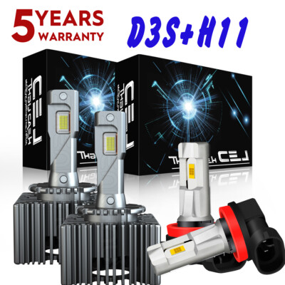 For Dodge Durango 2014-2020 LED Headlight High/Low Beam+LED Fog Light Bulbs Kits