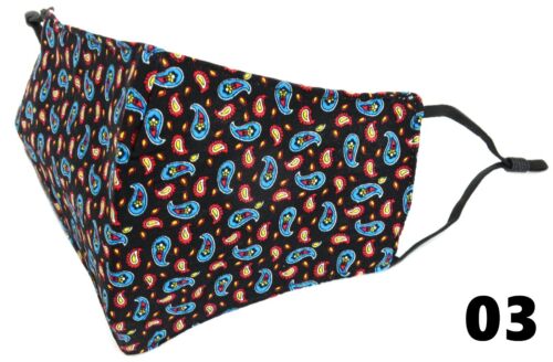 Unisex 100% Cotton 3 Layers Face Cover Mask Washable Reusable Breathable Dust - Picture 17 of 75