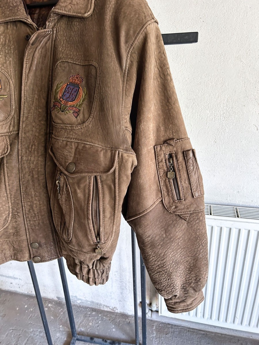 Vintage Streetwear RARE Japanese Aviator Leather Bomber Vintage Streetwear RARE Japanese Aviator Leather Bomber