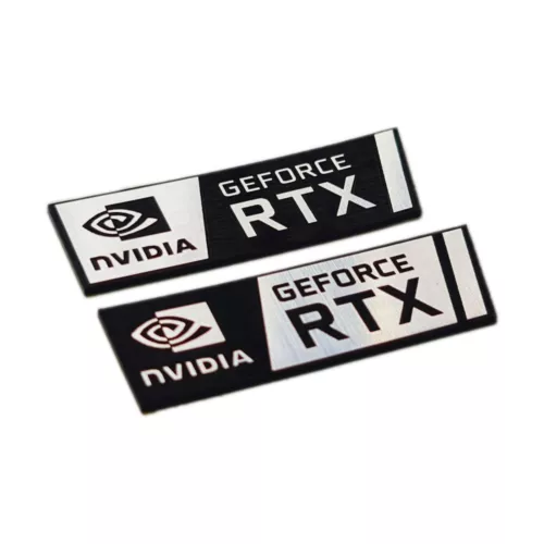 nVidia RTX - Sticker Set, Case, Badge, Decal - Two Emblems - nVidia Logo