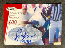 2001 Sage #A14 Robert Ferguson Rookie RC Auto Autograph Card Red /999 Rare. rookie card picture