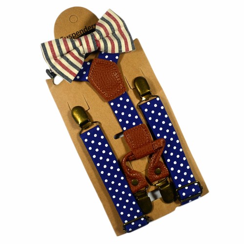 Children Kids Baby 4 Clips Suspenders Bow Tie Boys Girls Braces Party Wedding - Picture 14 of 17