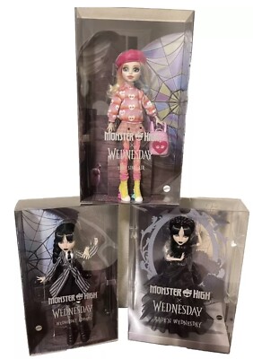 Monster High X Wednesday Addams Enid Sinclair Raven Set New