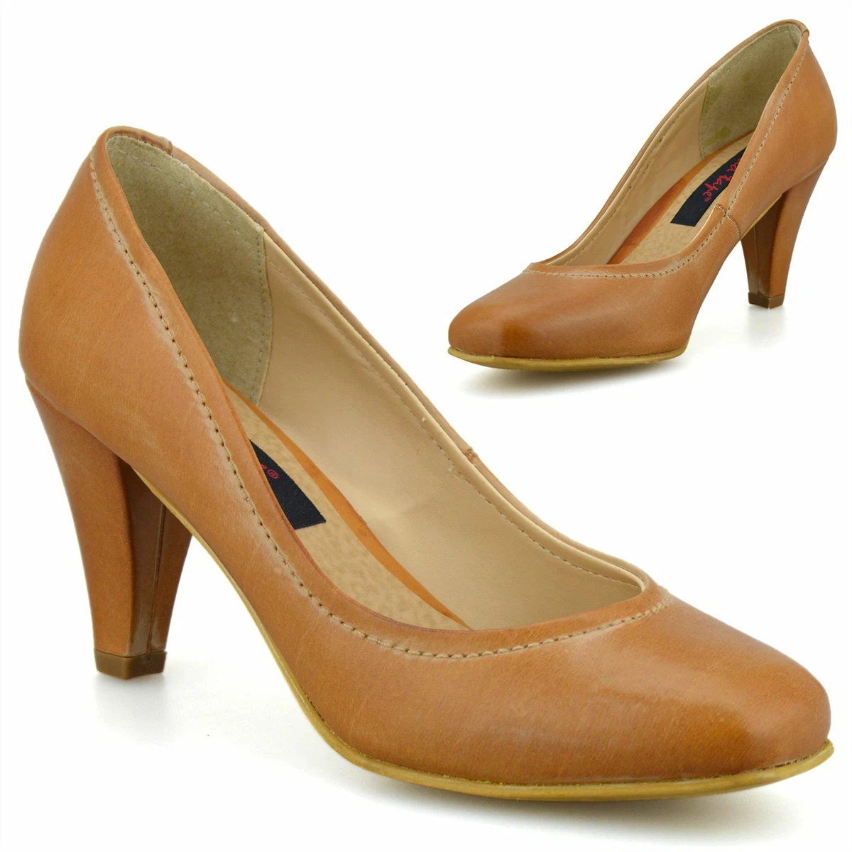 Tan work shoes womens sales
