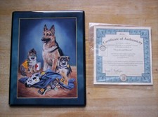 Bradford Exchange German Shepherd Plate SEARCH AND RESCUE A0707 by Linda Picken