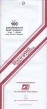 Showgard Clear Stamp Mount Strips: 100mm x 240 For US Squares Plate Blocks New