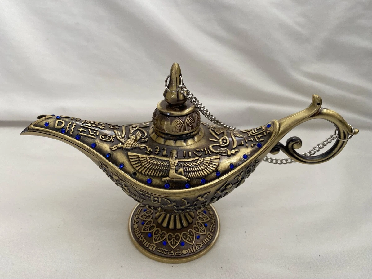 Large Egyptian Metal Aladdin Lamp 7.25