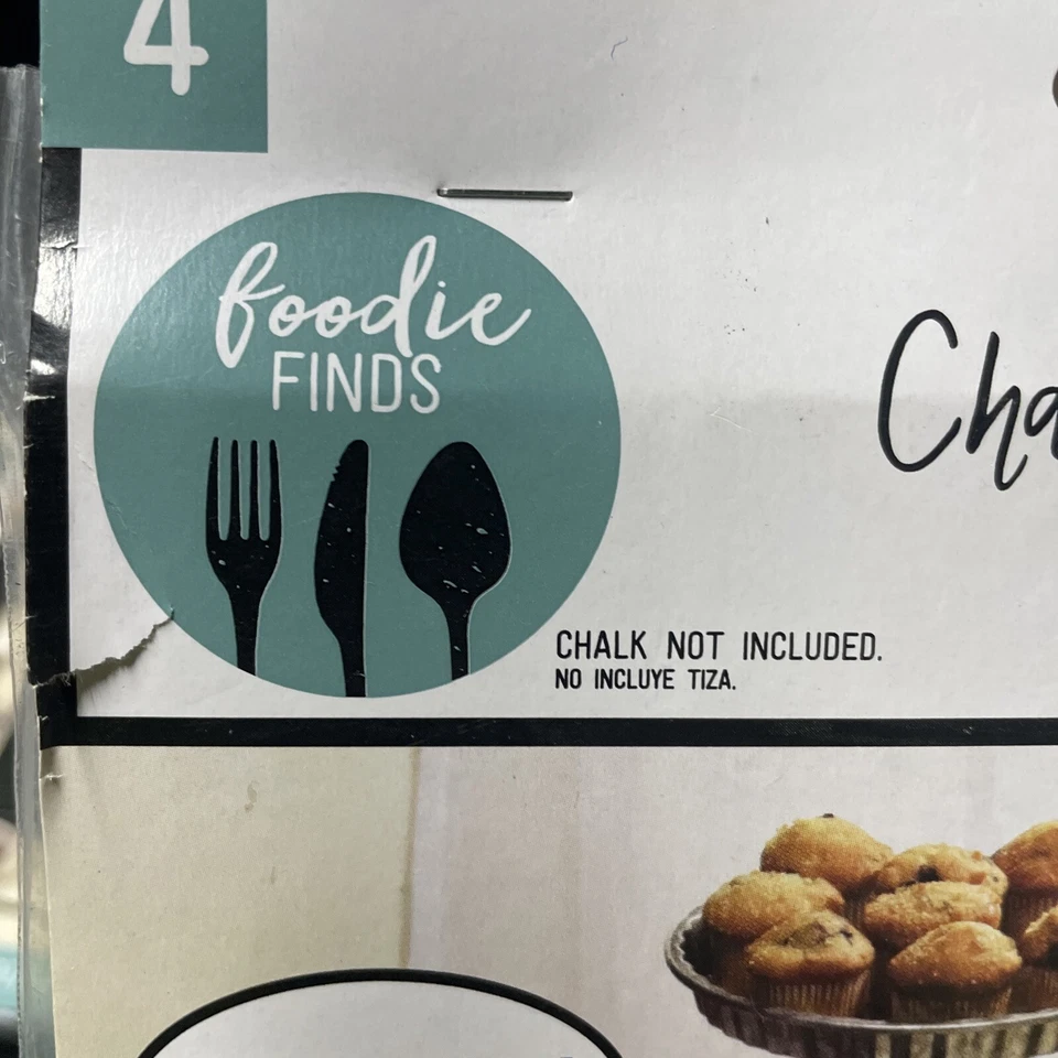 5 X Amscon Foodie Finds 4 Pcs Chalkboard Menu Cards Customize 6.8”x8.8” Banquet - Image 4 of 4