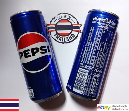 Empty PEPSI Cola can THAILAND 325ml 2024 NEW LOGO Blue Design Asia Collect 6" TH - Picture 1 of 16