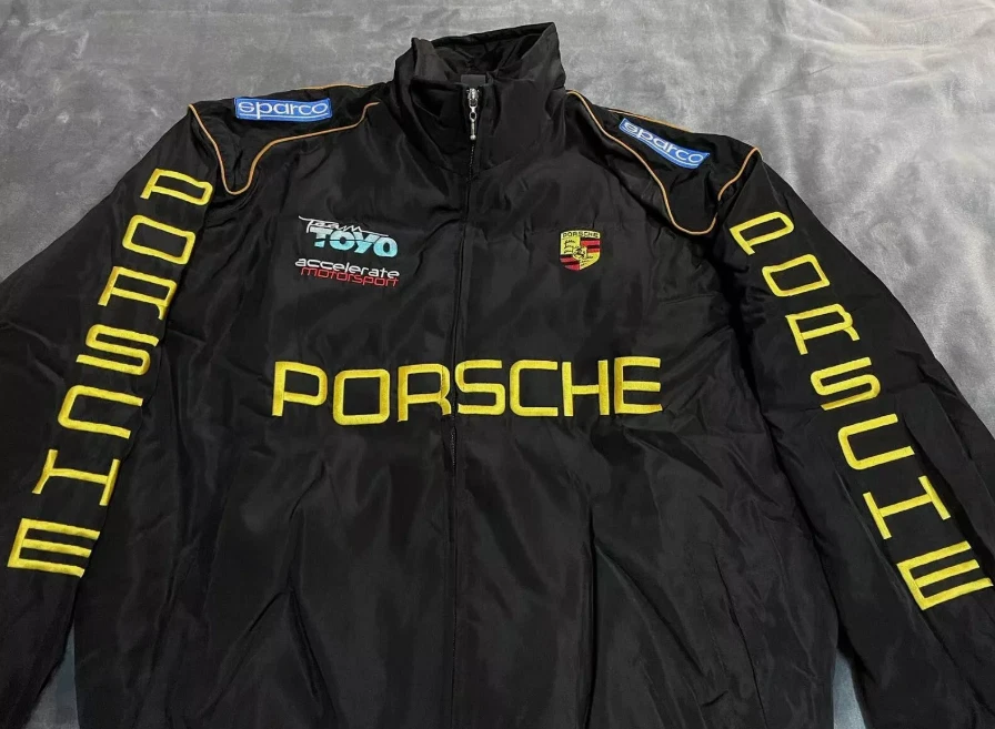 Unisex Adults F1 Jacket Porsche Embroidered Cotton Padded Hot - Image 3 of 4