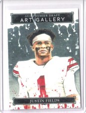 Justin Fields 2021 Sage Premier Draft Art Gallery #AG-27 Ohio State Buckeyes