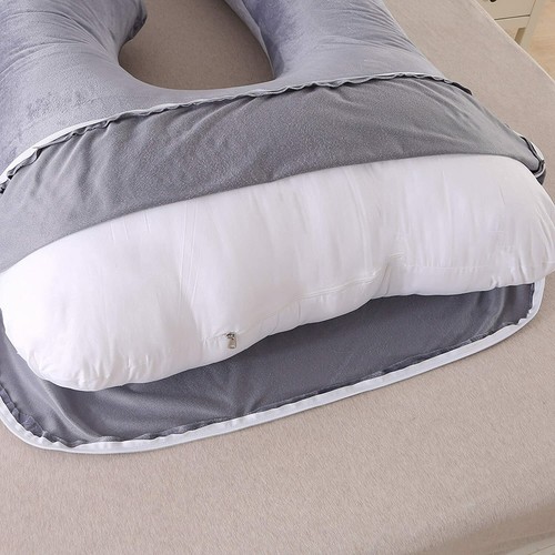 Pregnancy Maternity Pillow With Jersey Cover,U Shaped Full Body Pillow Back Neck - Picture 6 of 12