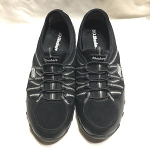 black leather skechers womens