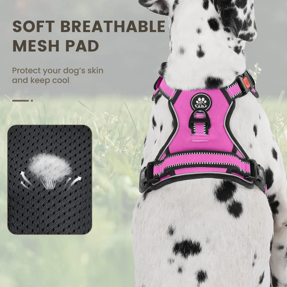 Dog Harness | No Pull Dog Harness | Reflective Oxford | Padded Handle | 4 Adj...