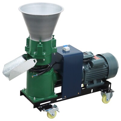 3-Roller 220V Chicken Animal Feed Pellet Mill Machine with 6mm 120-150kg/h 6HP