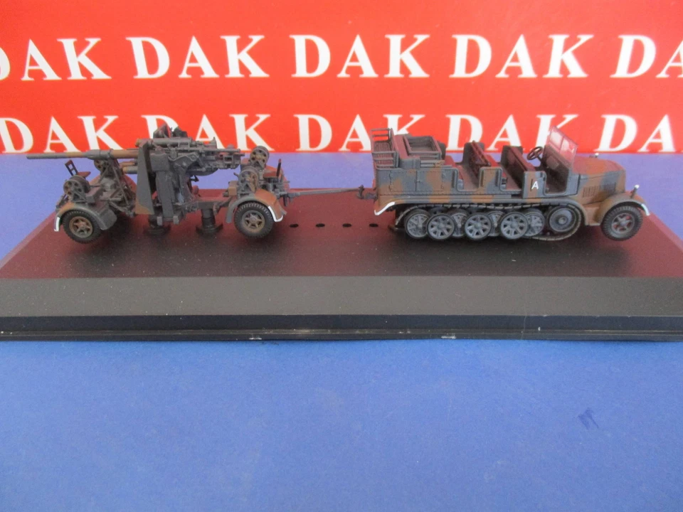 Die cast 1/72 Modellino Trattore Sd.Kfz. 7 + 88mm Flak 37 7 Pz. Div. France 1940 - Immagine 3 di 4