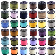 100yards Faux Suede Lace Cord Jewelry Beading Thread Lace Velvet String 3x1.5mm