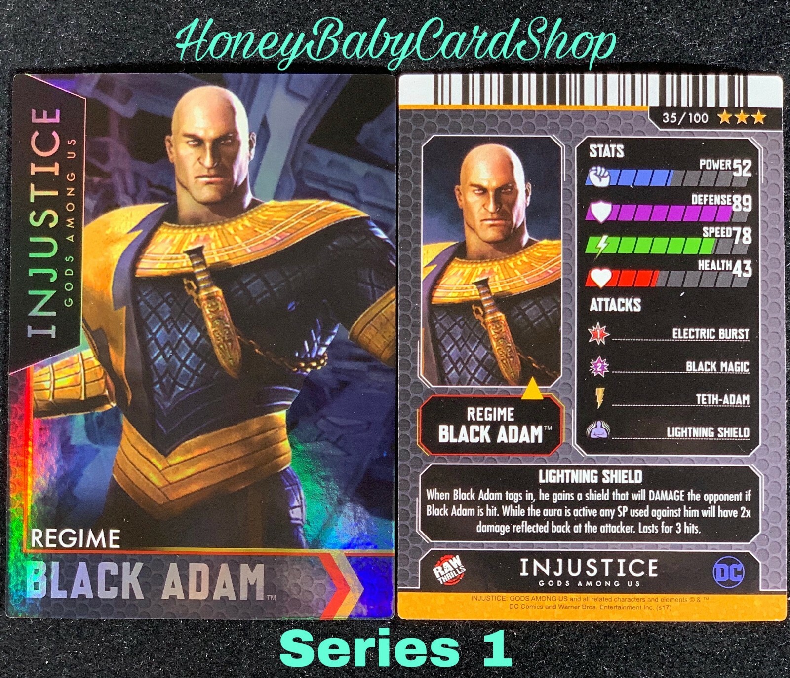Injustice Arcade Series 1 Out of Print Card 35 Regime Black Adam Holofoil