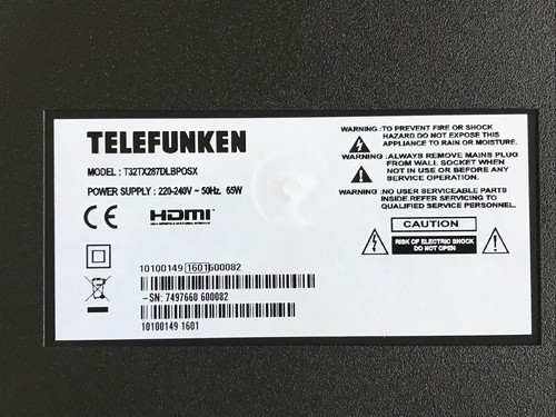 CAVO Ribbon XFE E464453 AWM 20890 105C 90V VW-1 TELEFUNKEN 32" T32TX287DLBPOSX - Imagen 3 de 5