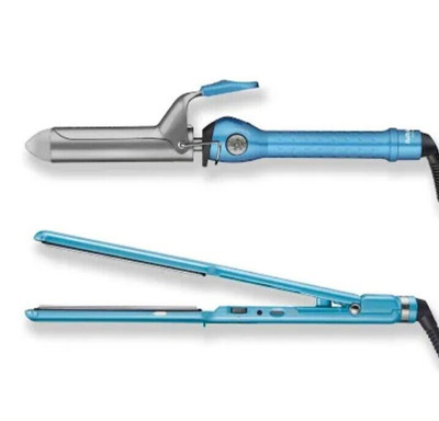 BaBylissPRO Nano Titanium Ultra Thin Flat Iron  1.5'' & 1.25''Spring Curling Iron 
