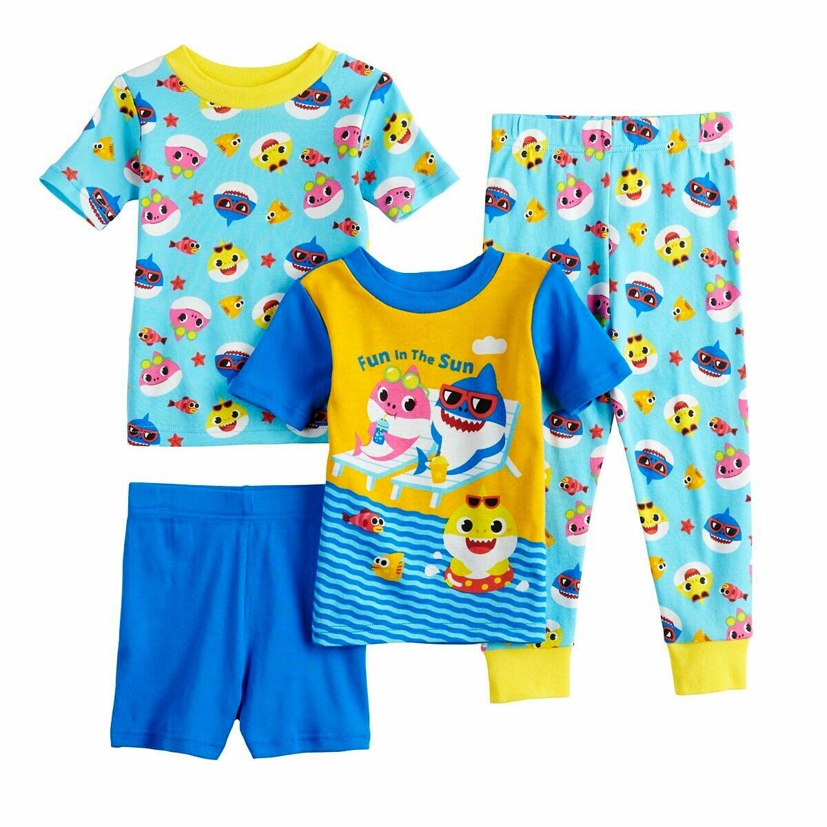 Baby Shark Pajamas Set Beach Summer Boy Girl 3T 4T 5T Cotton NWT