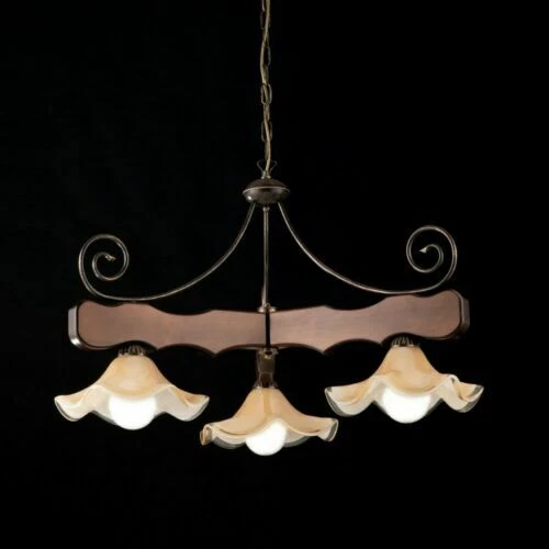 Lampadari da soffitto marrone in legno di cucina