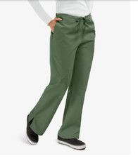 CHEROKEE SCRUB PANTS Womens Size XS WORKWEAR MEDICAL Style 4101 Drawstring Olive