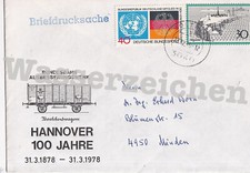 Orig. Foto Brief an Born mit 100 Jahre DB-Ausbesserungswerk Hannover (AN1356)