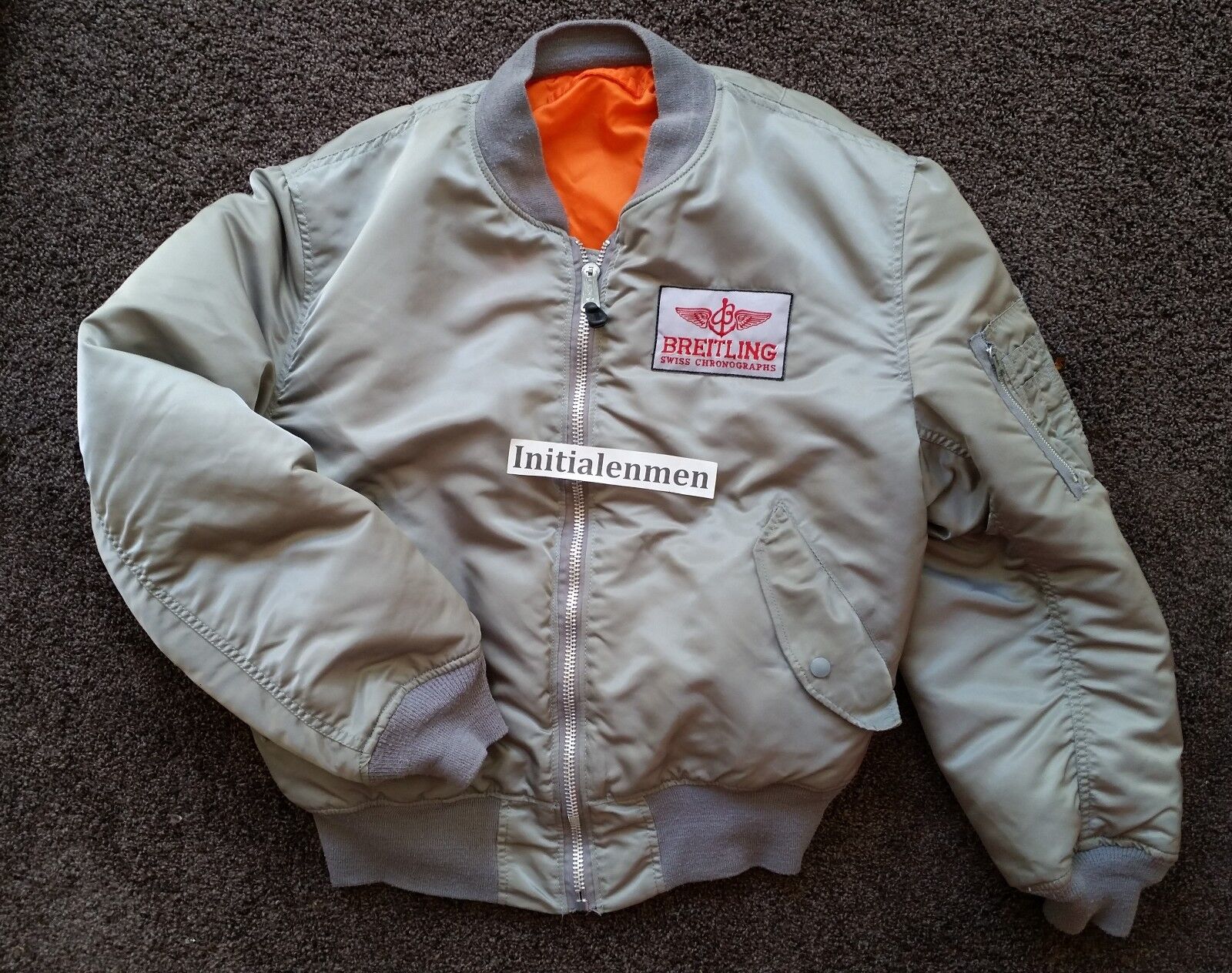 Breitling FLYING EAGLES PILOT jacket XL ALPHA INDUSTRIES USED GOOD