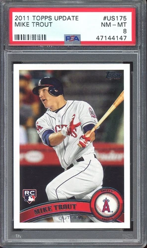 2011 Topps Update RC #US175 Mike Trout PSA 8