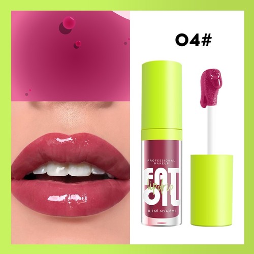1 PCS Oil Lip Drip Moisturizing Shiny And Vegan Tinted Lip Gloss Fat Oil Lip - Picture 34 of 48