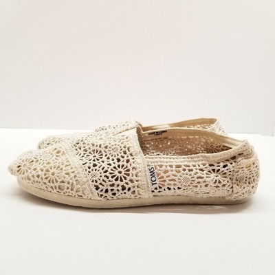 toms moroccan crochet white
