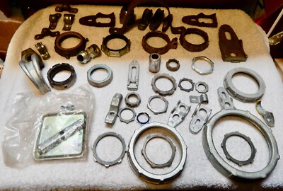 Electrical Conduit & Clamps & Mix Lot Grab Bag Stuff NOS & Some Used Too 260G