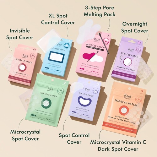 Rael Hydrocolloid Pimple Patches, Acne Patch Overnight Spot Cover (52 Count) - Picture 8 of 9
