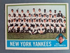 1976 Opc O-Pee-Chee Baseball #17 New York Yankees Team Checklist NMint.