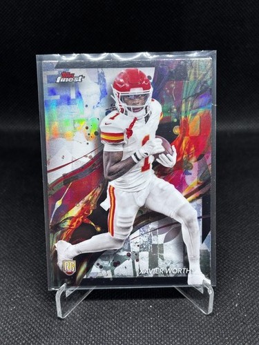 2024 Topps Finest-Xavier Worthy Refractor Chiefs #91 RC