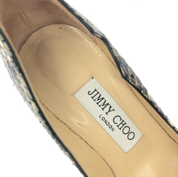 JIMMY CHOO Python Embossed Leather Pointed Toe Pu… - image 6