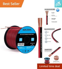 16AWG Copper Clad 100FT Speaker Wire - Ideal for LED Lights  Audio Systems